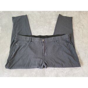 Ana Womens Pants 24W Plus Crop New Approach Gray Pinwheel Zip Fly Casual GEO161E